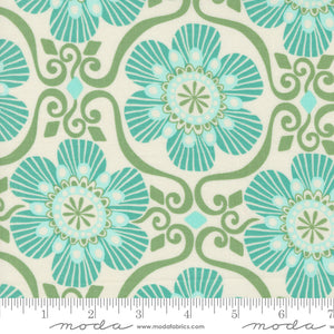 Tango Barcelona Cream Sea Ydg for Moda - 27334 11 - PRICE PER 1/2 YARD