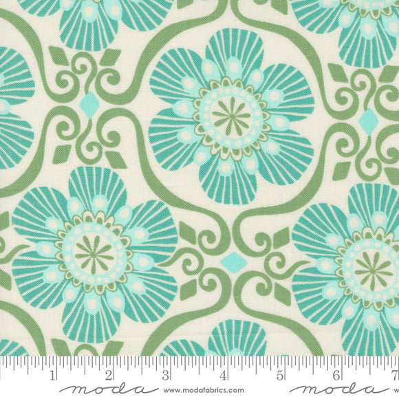 Tango Barcelona Cream Sea Ydg for Moda - 27334 11 - PRICE PER 1/2 YARD