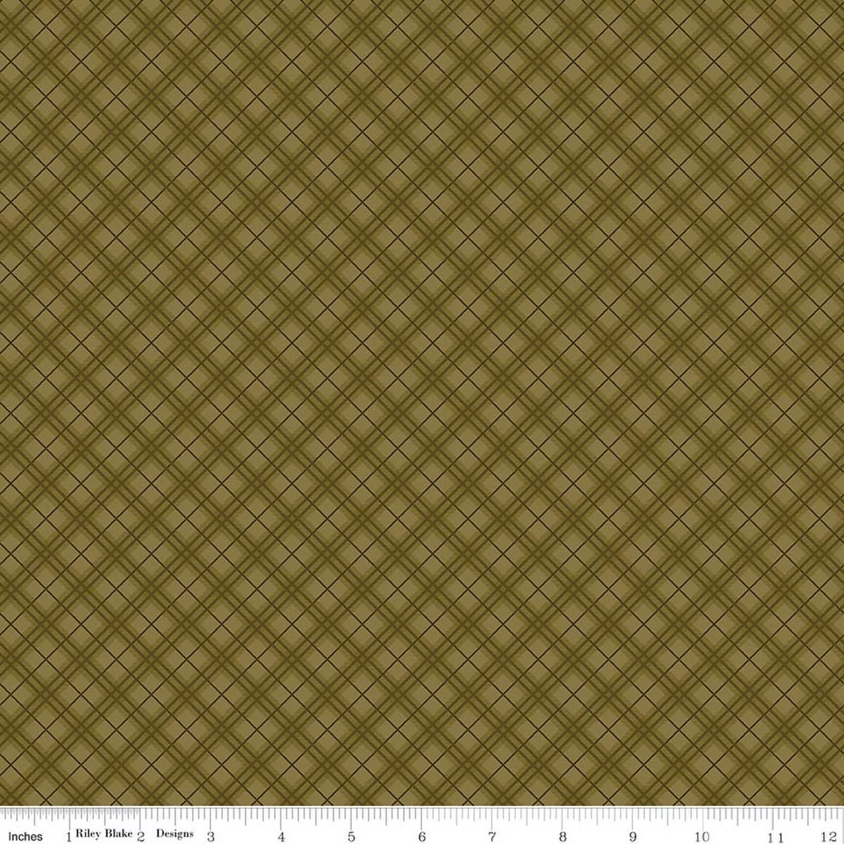 Bountiful Plaid Green Yardage by Sand Gervais for RBD-C17863-GREEN- PRICE PER 1/2 YARD