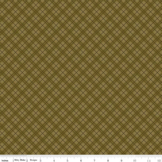Bountiful Plaid Green Yardage by Sand Gervais for RBD-C17863-GREEN- PRICE PER 1/2 YARD