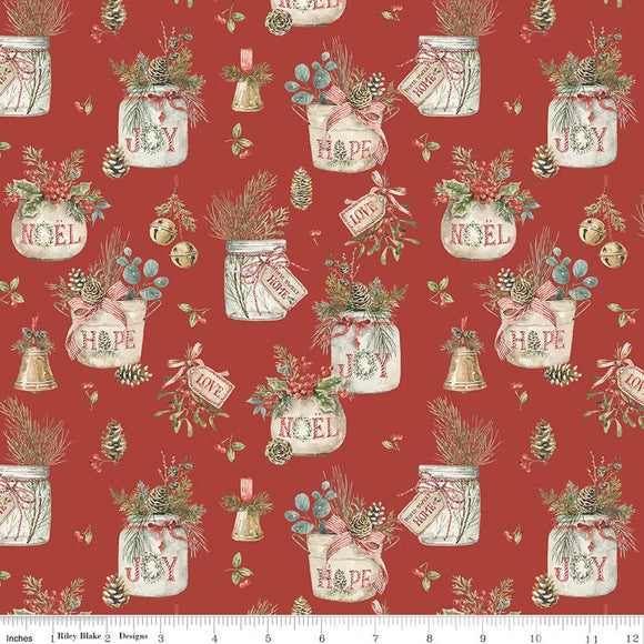 Holiday Spirit Main Red for Riley Blake -C17460-RED - PRICE PER 1/2 YA ...