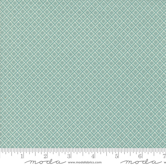 My Summer House Summer Plaid Aqua Yardage for Moda 3048 13 - PRICE PER 1/2 YARD