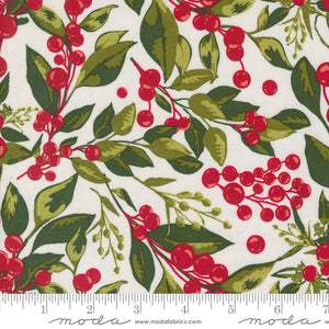 Pine Valley Greensleeves Florals Berry Snow Yardage for Moda - 30740 11  - PRICE PER 1/2 YARD