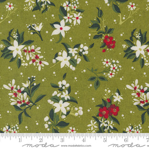 Pine Valley Wonderland Florals Mistletoe Yardage for Moda - 30741 15  - PRICE PER 1/2 YARD