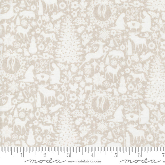 Pine Valley O Holy Night Damask Fog Yardage for Moda - 30742 18  - PRICE PER 1/2 YARD