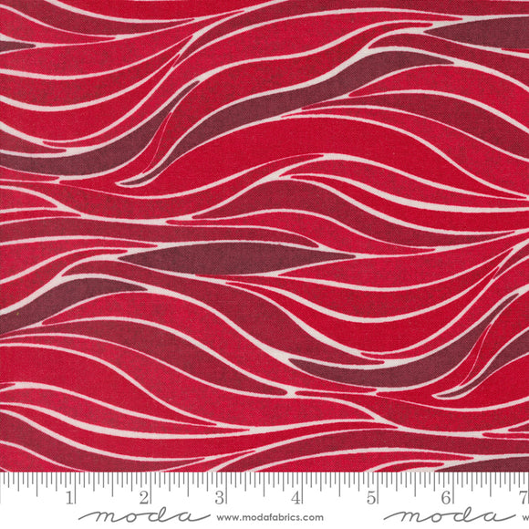 Pine Valley Sleigh Ride Stripes Berry Yardage for Moda - 30744 13  - PRICE PER 1/2 YARD