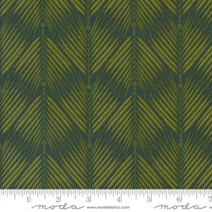 Pine Valley Stripe Leaves Geometric Mistletoe Yardage for Moda - 30745 17  - PRICE PER 1/2 YARD