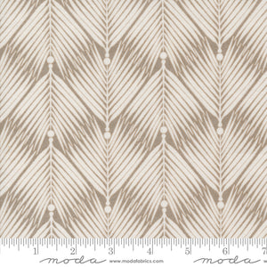 Pine Valley Stripe Leaves Geometric Fog Yardage for Moda - 30745 18  - PRICE PER 1/2 YARD