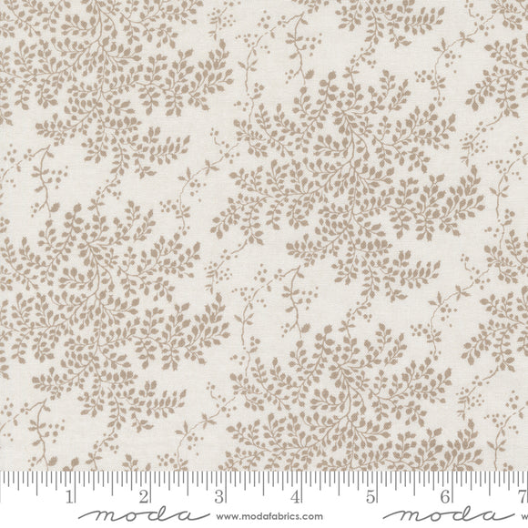 Pine Valley Mistletoe Leaves Snow Yardage for Moda - 30746 17  - PRICE PER 1/2 YARD