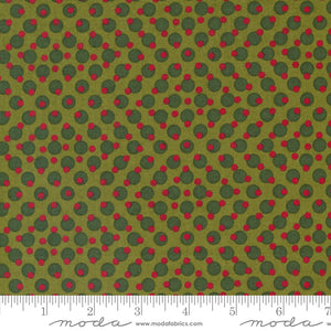 Pine Valley Church Bells Dots Mistletoe Yardage for Moda - 30747 17  - PRICE PER 1/2 YARD