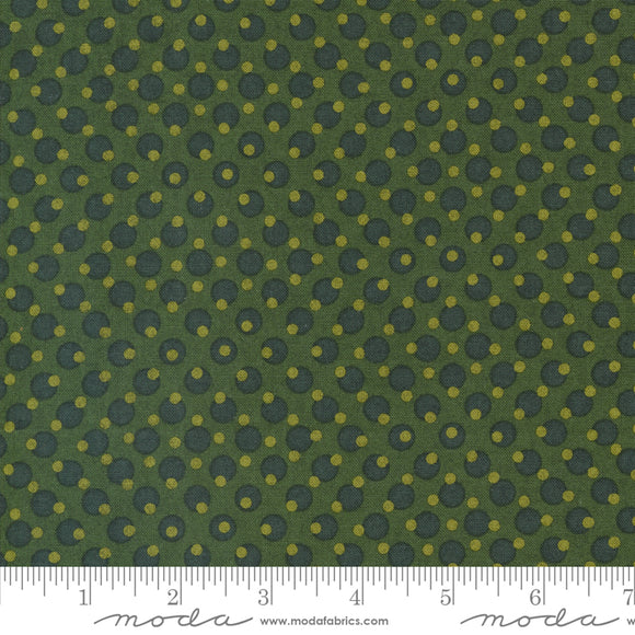 Pine Valley Church Bells Dots Pine Yardage for Moda - 30747 18  - PRICE PER 1/2 YARD