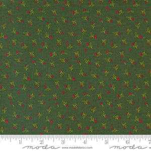 Pine Valley Holly Jolly Holly Berry Pine Yardage for Moda - 30748 15  - PRICE PER 1/2 YARD