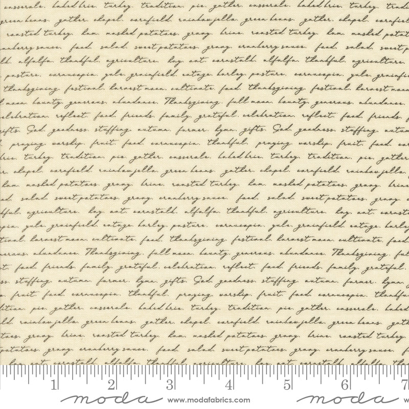 Acorn Hollow Ecru Yardage for Moda - 30767 12 - PRICE PER 1/2 YARD