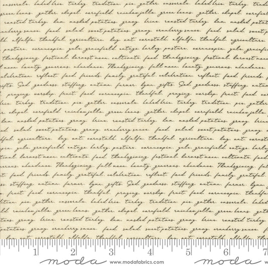 Acorn Hollow Ecru Yardage for Moda - 30767 12 - PRICE PER 1/2 YARD