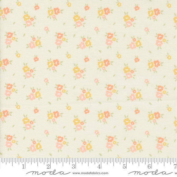 Flower Girl Blooms Small Floral Porcelain Yardage for Moda - 31734 11 - PRICE PER 1/2 YARD