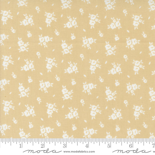 Flower Girl Blooms Small Floral Wheat Yardage for Moda - 31734 12 - PRICE PER 1/2 YARD