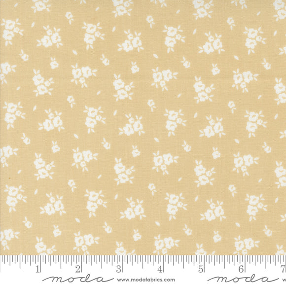 Flower Girl Blooms Small Floral Wheat Yardage for Moda - 31734 12 - PRICE PER 1/2 YARD