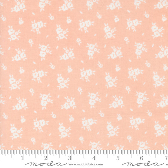 Flower Girl Blooms Small Floral Blush Yardage for Moda - 31734 16 - PRICE PER 1/2 YARD