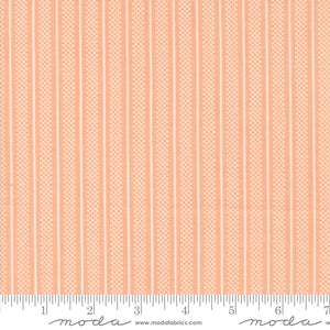 Flower Girl Hatched Stripes Peachy Yardage for Moda - 31735 17 - PRICE PER 1/2 YARD