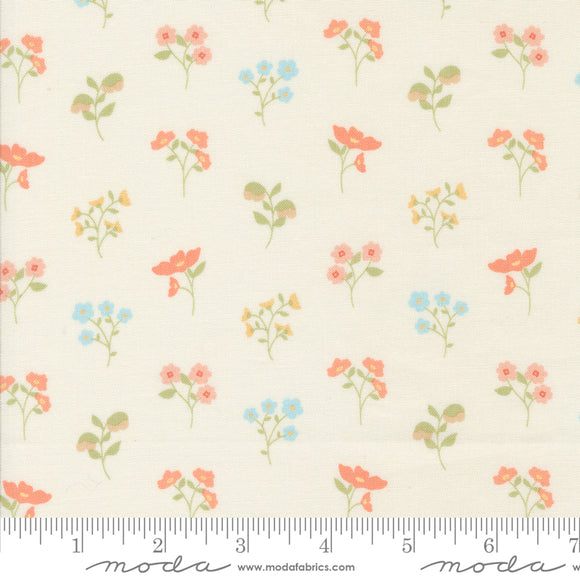 Dainty Meadow Wildflowers Porcelain Yardage for Moda - 31741 11 - PRICE PER 1/2 YARD