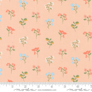 Dainty Meadow Wildflowers Peachy Yardage for Moda - 31741 17 - PRICE PER 1/2 YARD