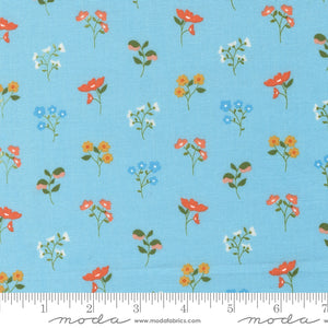 Dainty Meadow Wildflowers Sky Yardage for Moda - 31741 22 - PRICE PER 1/2 YARD