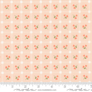 Dainty Meadow Picnic Petals Plaid Blush Yardage for Moda - 31742 16 - PRICE PER 1/2 YARD