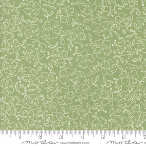 Dainty Meadow Doodles Toile Prairie Yardage for Moda - 31743 21 - PRICE PER 1/2 YARD