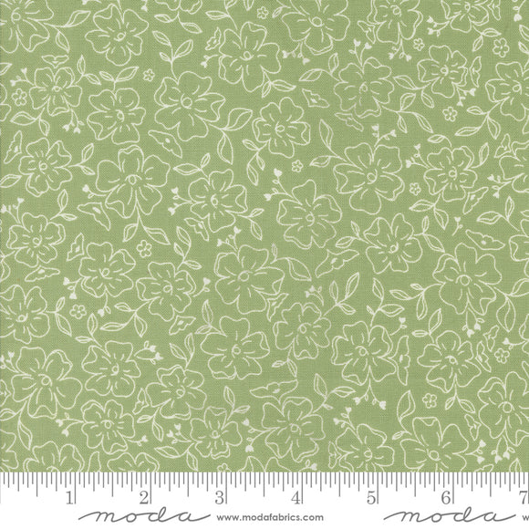 Dainty Meadow Doodles Toile Prairie Yardage for Moda - 31743 21 - PRICE PER 1/2 YARD