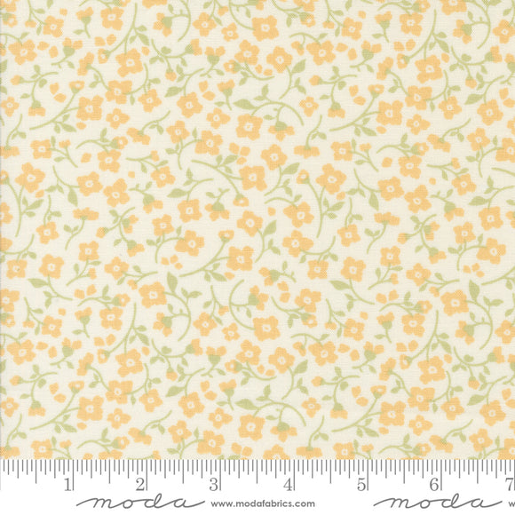 Dainty Meadow Small Floral Porcelain Buttercup Yardage for Moda - 31744 34 - PRICE PER 1/2 YARD