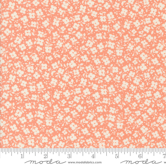 Dainty Meadow Tossed Petals Coral Yardage for Moda - 31745 19 - PRICE PER 1/2 YARD