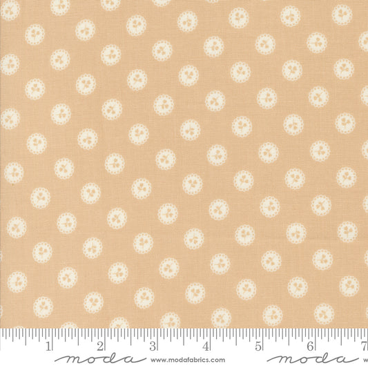Dainty Meadow Dainty Dots Wheat Yardage for Moda - 31746 12 - PRICE PER 1/2 YARD