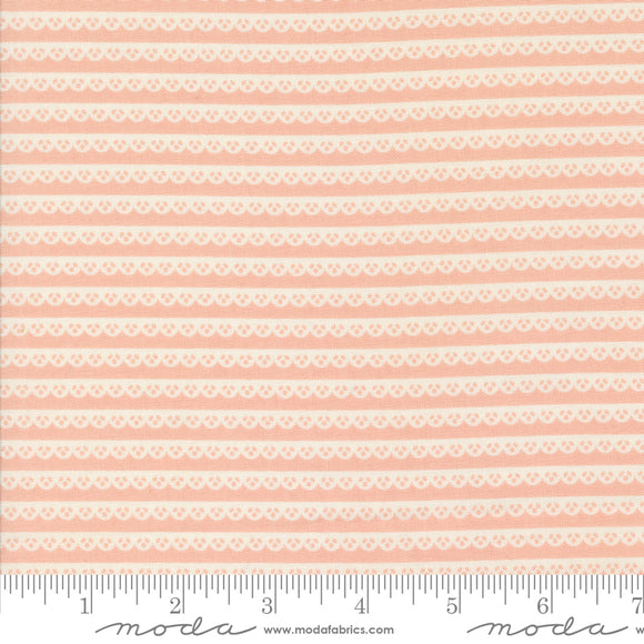 Dainty Meadow Dainty Lace Stripes Rose Yardage for Moda - 31748 18 - PRICE PER 1/2 YARD