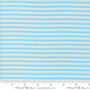 Dainty Meadow Dainty Lace Stripes Bluebell Yardage for Moda - 31748 23 - PRICE PER 1/2 YARD