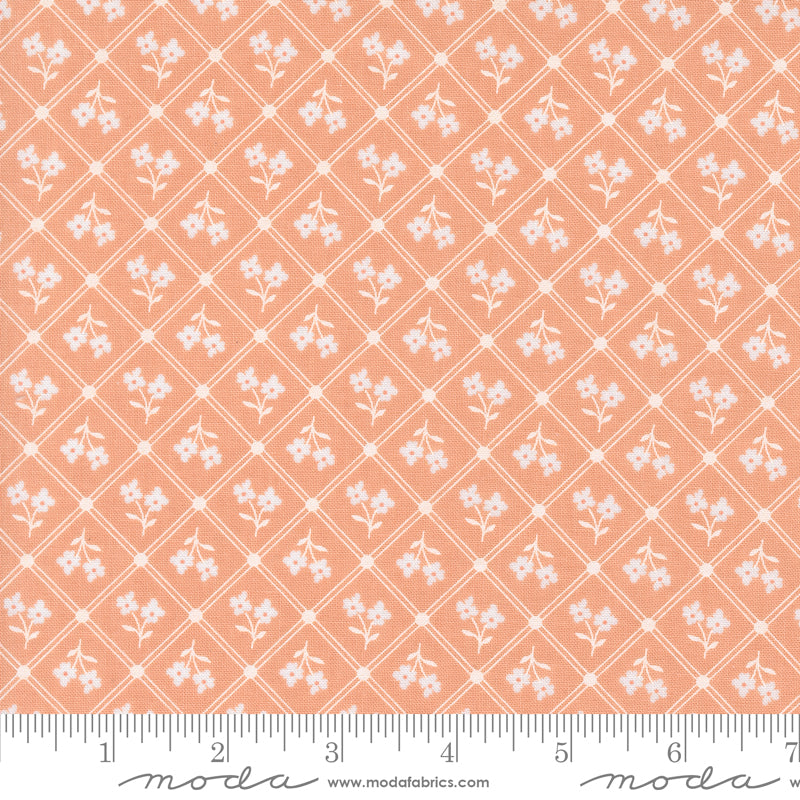 Cottage Charm Peach Yardage for Moda - 31752 19 - PRICE PER 1/2 YARD