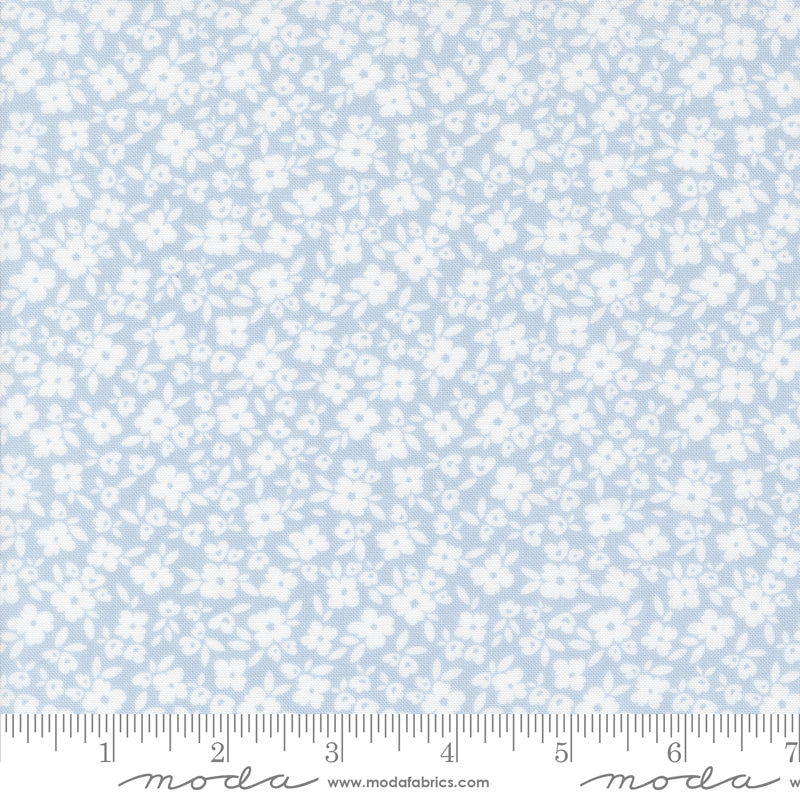 Cottage Charm Powder Blue Yardage for Moda - 31753 21 - PRICE PER 1/2 YARD