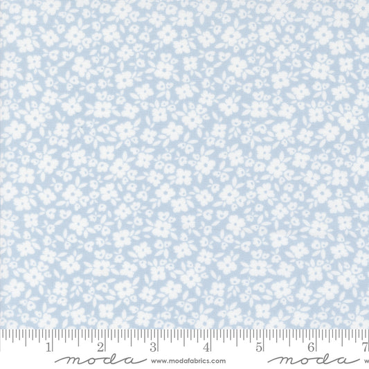 Cottage Charm Powder Blue Yardage for Moda - 31753 21 - PRICE PER 1/2 YARD
