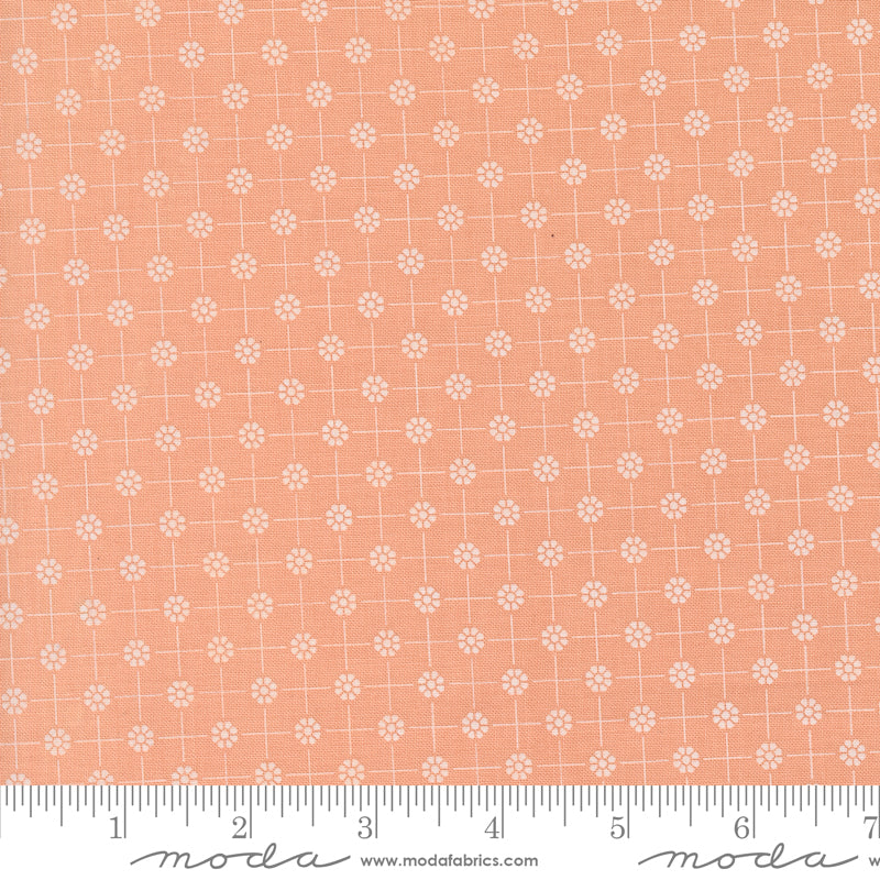 Cottage Charm Peach Yardage for Moda - 31755 19 - PRICE PER 1/2 YARD