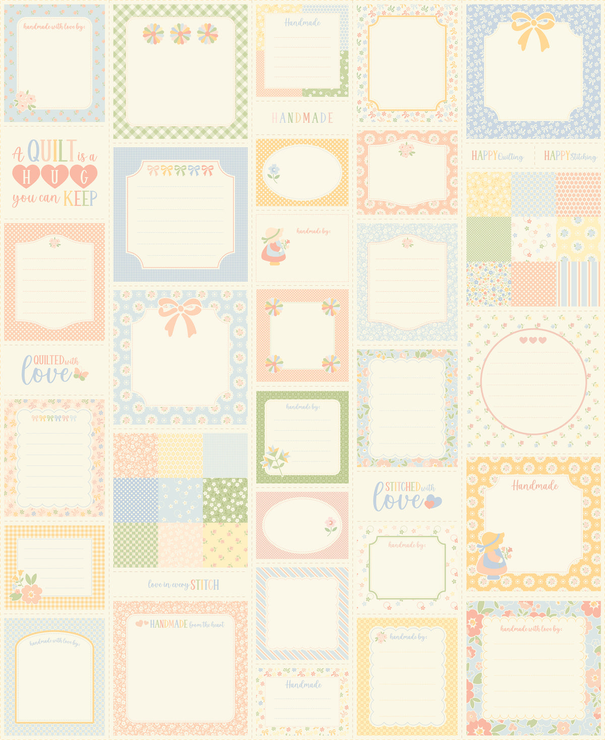 Handmade Sweetness Porcelain Blue Yardage for Moda -31799 11- PRICE PER 1/2 YARD