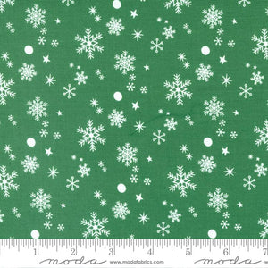 Hello Holidays Snowflake Blenders Evergreen Yardage for Moda - 35374 14 - PRICE PER 1/2 YARD