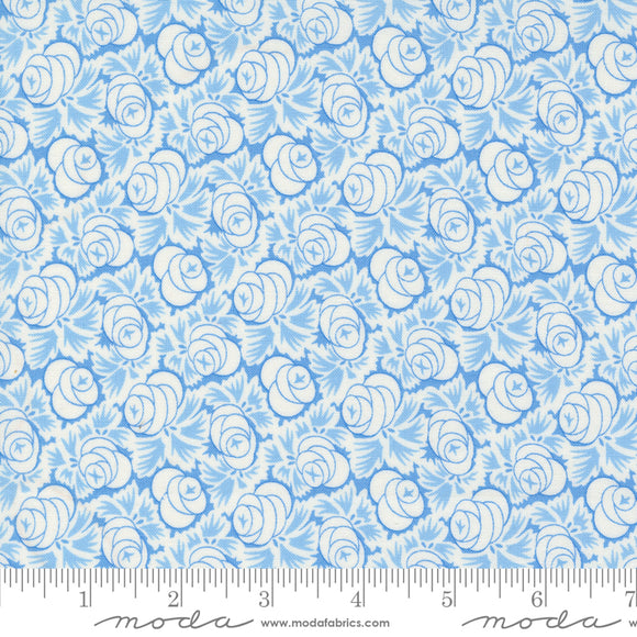 Denim Daisies Oklahoma Rose Stonewashed Ydg for Moda - 35384 16 - PRICE PER 1/2 YARD