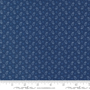 Denim Daisies Petite Paisleys Midnight Jeans Ydg for Moda - 35387 18 - PRICE PER 1/2 YARD