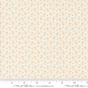 Denim Daisies Petite Paisleys Daisy Nutmeg Ydg for Moda - 35387 21 - PRICE PER 1/2 YARD