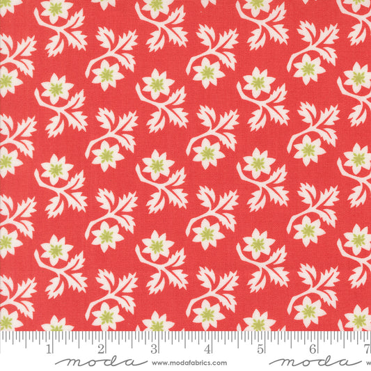 Buon Natale Poinsettia Yardage for Moda - 35402 13 - PRICE PER 1/2 YARD