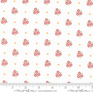 Bountiful Blooms Posies Small Floral Off White Yardage for Moda - 37663 11- PRICE PER 1/2 YARD