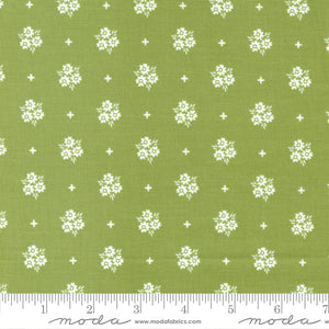 Bountiful Blooms Posies Small Floral Fern Yardage for Moda - 37663 19- PRICE PER 1/2 YARD