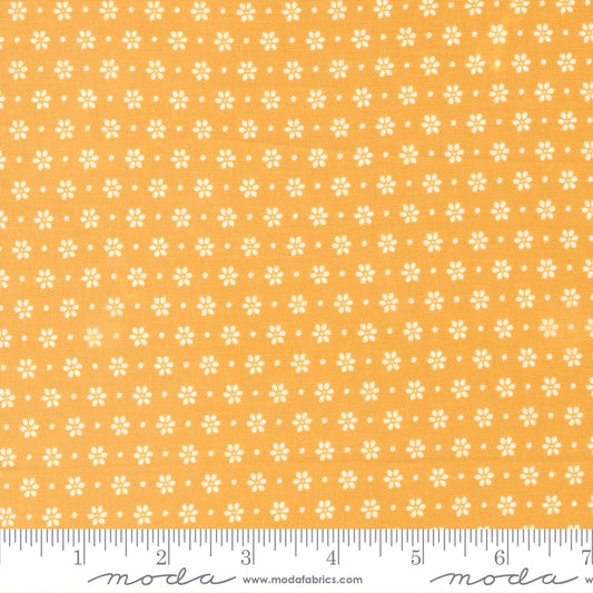 Bountiful Blooms Daisy Ditsy Dot Golden Yardage for Moda - 37664 12- PRICE PER 1/2 YARD