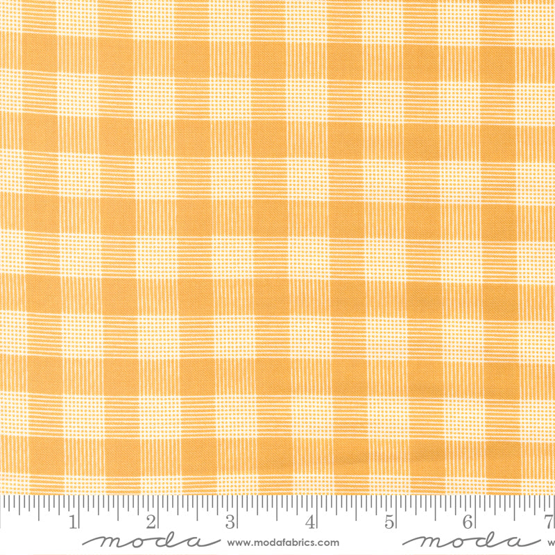 Bountiful Blooms Plaid Golden Yardage for Moda - 37665 12- PRICE PER 1/2 YARD