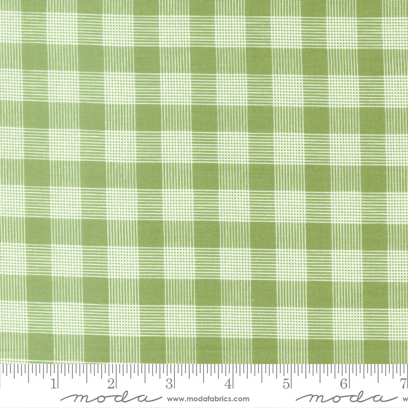 Bountiful Blooms Plaid Fern Yardage for Moda - 37665 19- PRICE PER 1/2 YARD