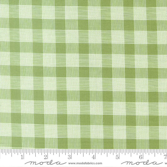 Bountiful Blooms Plaid Fern Yardage for Moda - 37665 19- PRICE PER 1/2 YARD